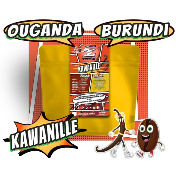 Sachets de café à la vanille Kawanille - Café spécialité 100% arabica - Torréfaction Cafés Zannelli 84110 Vaison La Romaine Vaucluse Provence
