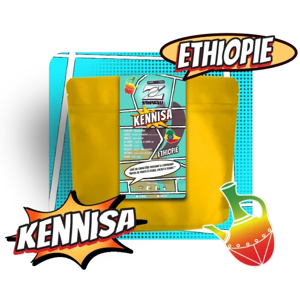 Ethiopie Kennisa Sidamo - Sachet Café arabica Torréfaction Zannelli 26170 Buis Les Baronnies Drome Provence